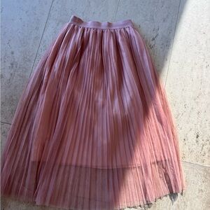 Zara Blush A-Line Pleated Skirt